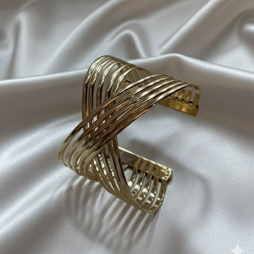 Golden bangle bracelet